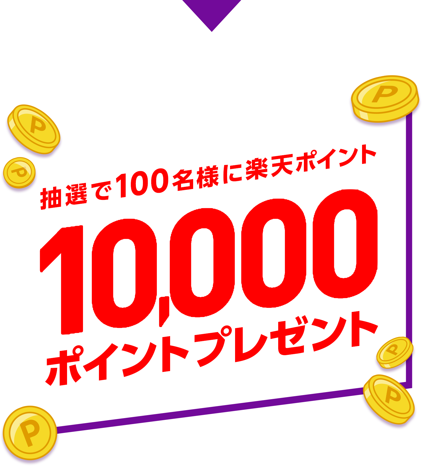 STEP1・2達成で 抽選で100名様に楽天ポイント10,000ポイントプレゼント