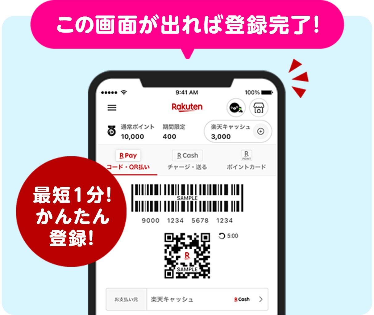 登録完了のイメージ